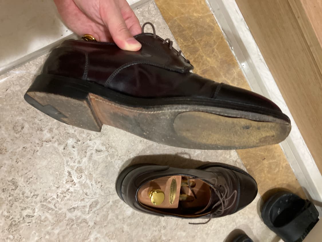 알든 코도반 2160 스트레이트 팁 블러쳐 6.5E 버건디 상품이미지4