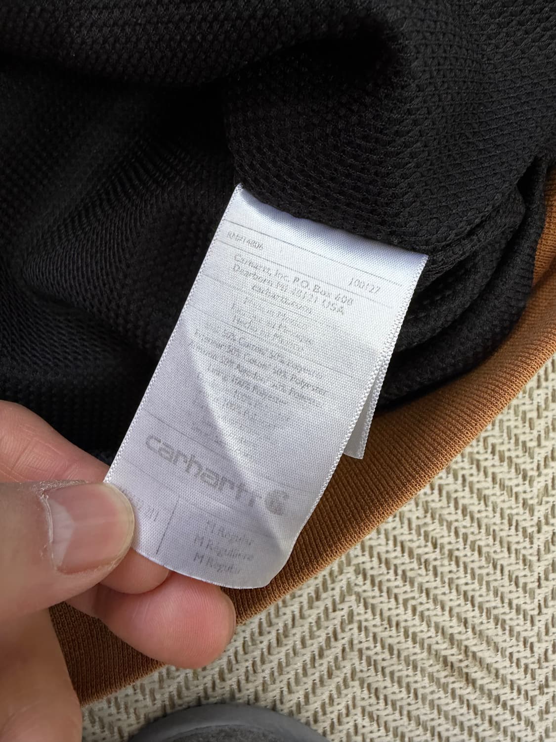 정품) 칼하트 오버사이즈 브라운 후드집업 M 상품이미지7