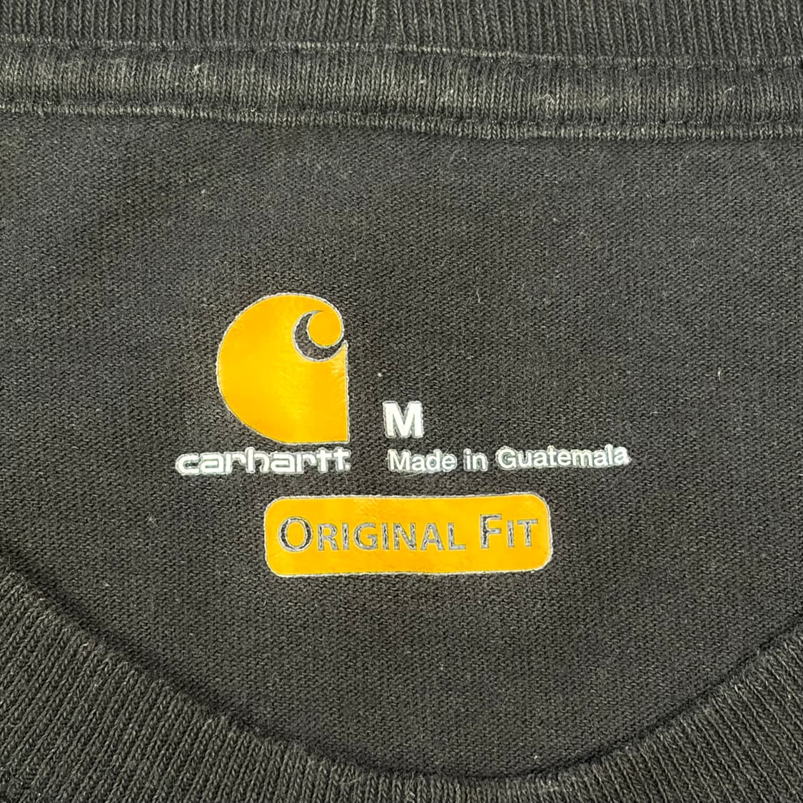 칼하트 블랙 맨투맨 암레터링 M 상품이미지3