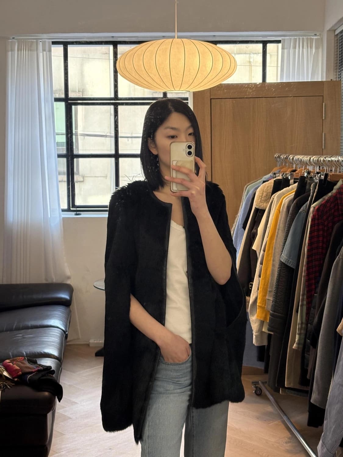 조셉 숄 코트 토끼털 상품이미지4