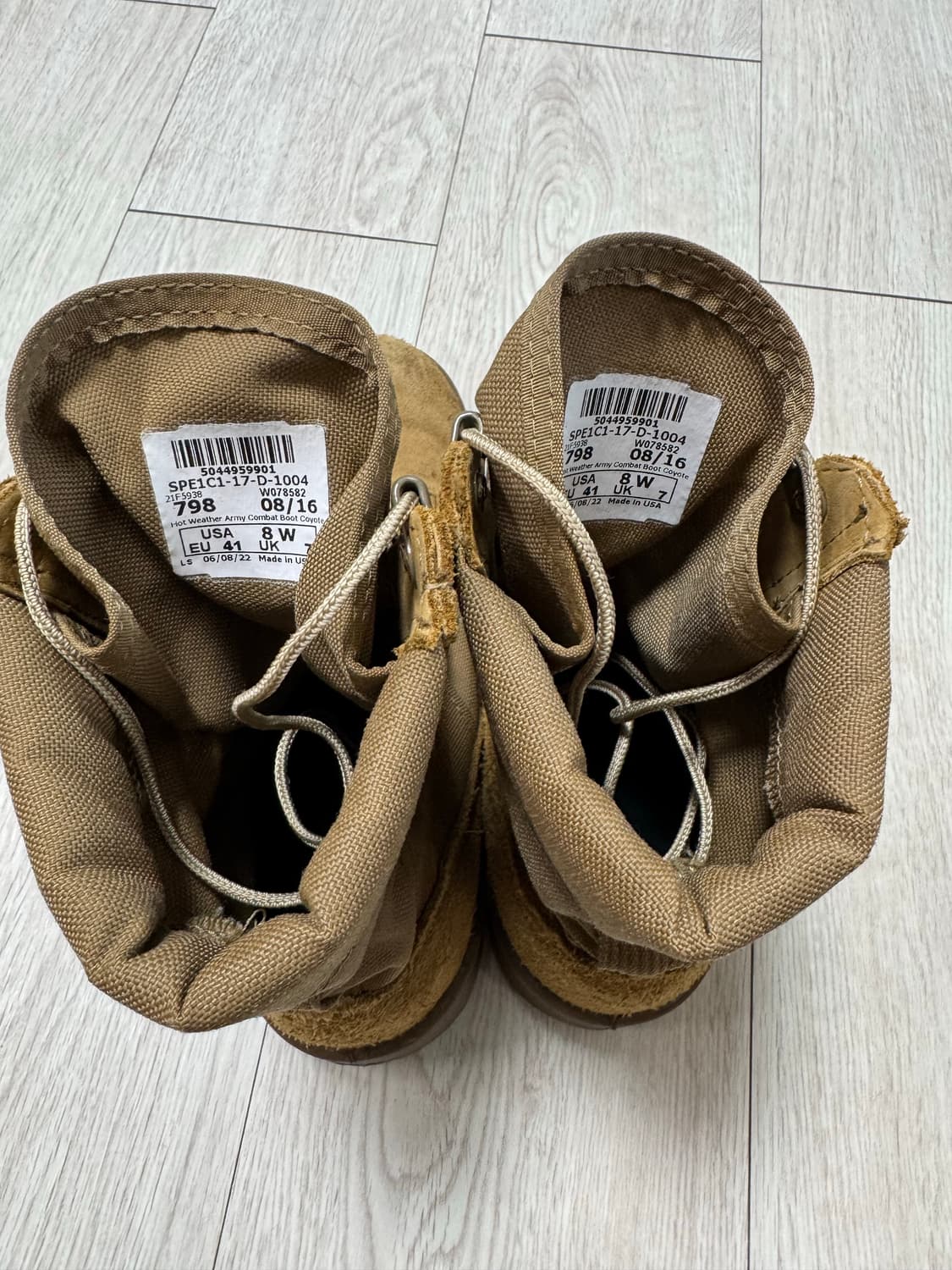 미육군 전투화 전술화 군화 사막화 작업화 비브람 상품이미지8