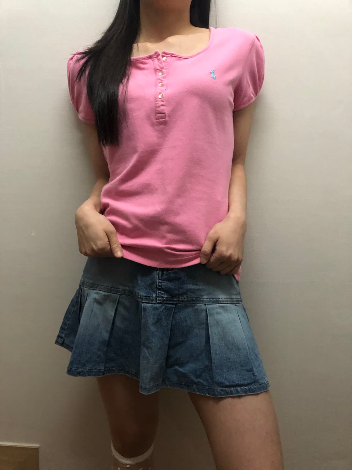 빈티지 폴로 핑크 티셔츠 상품이미지2