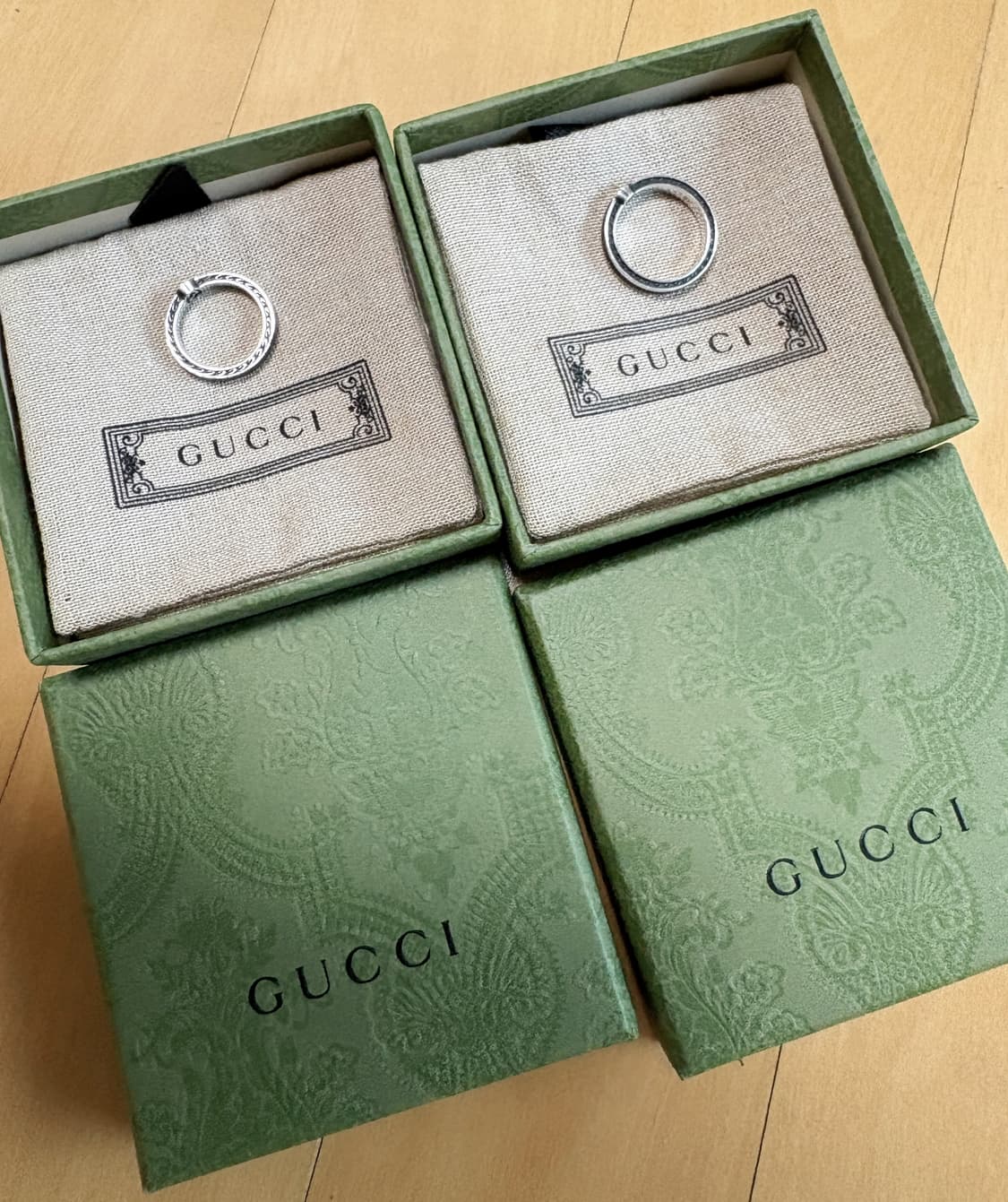 GUCCI 인터로킹 G 링 반지 2 SET 상품이미지7