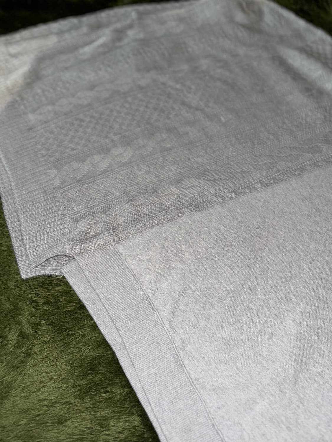 [XL] 아조바이아조 오버사이즈드 니트 앤 스웻셔츠 멜란지 그레이 상품이미지6