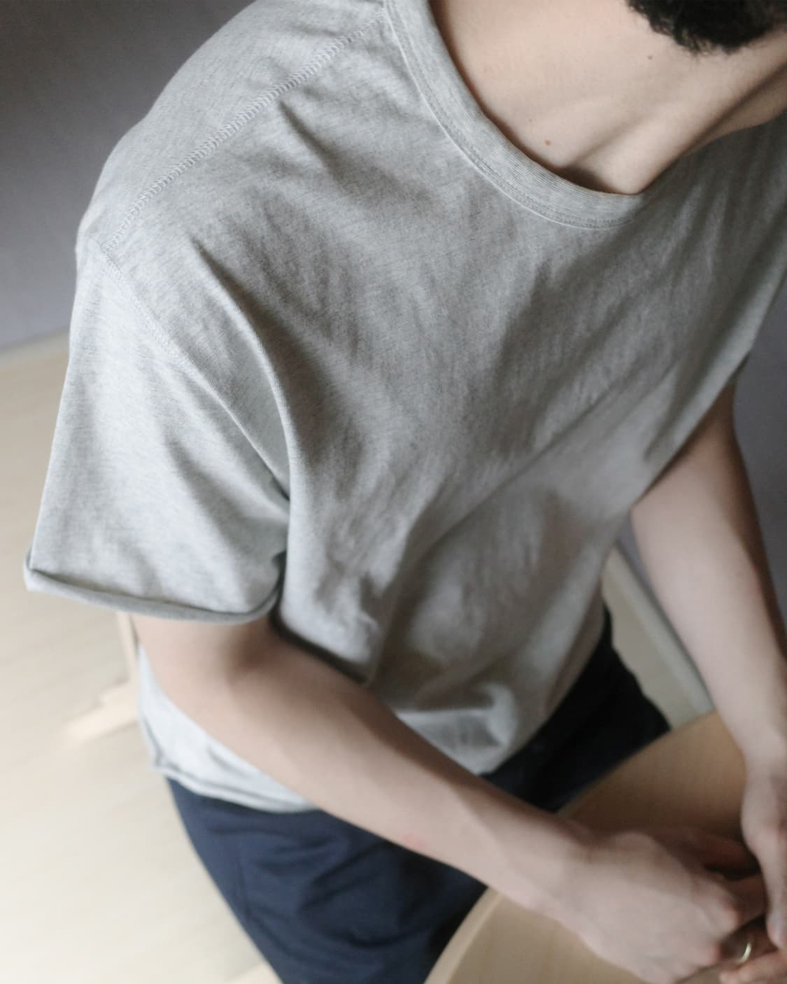 [4사이즈/새제품] 씨솔트 루프헴 티셔츠 그레이 loop hem tee 상품이미지2