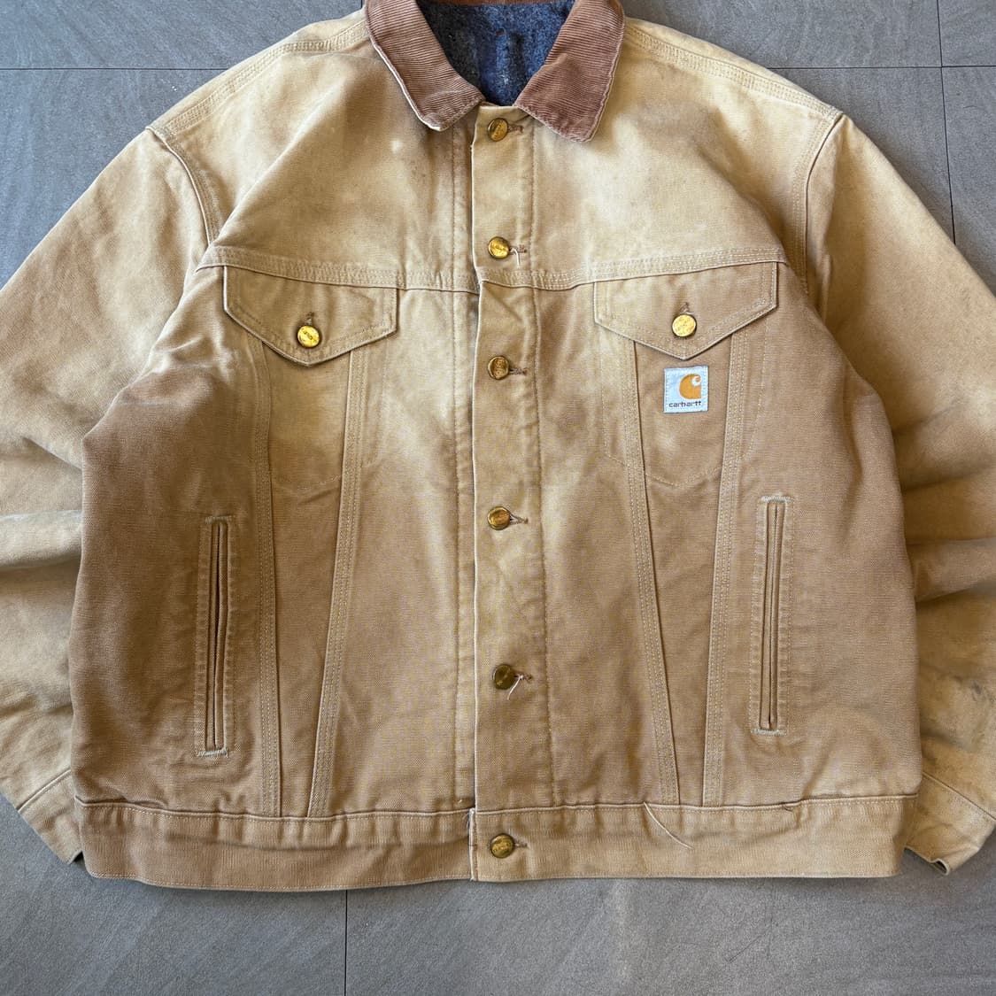 칼하트 정품 브라운 진 트러커 자켓 상품이미지3