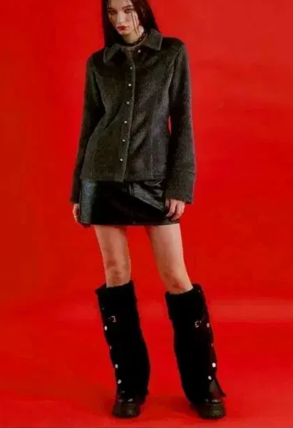 낫노잉 Mouton Snap 레그워머 블랙 상품이미지2