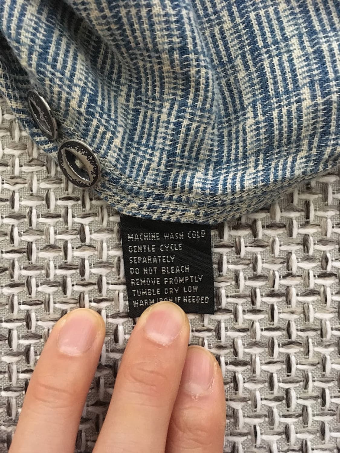 India made indigo-blue check shirts 상품이미지7