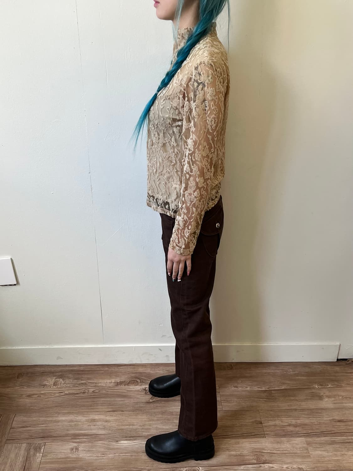 KATHARINE 아카이브 브라운 데님진 상품이미지7