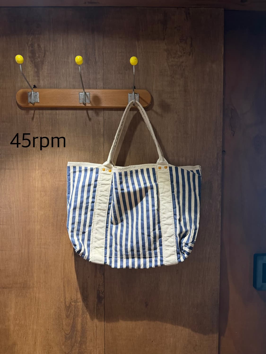 45rpm Stripe Cotton Tote Bag 상품이미지1