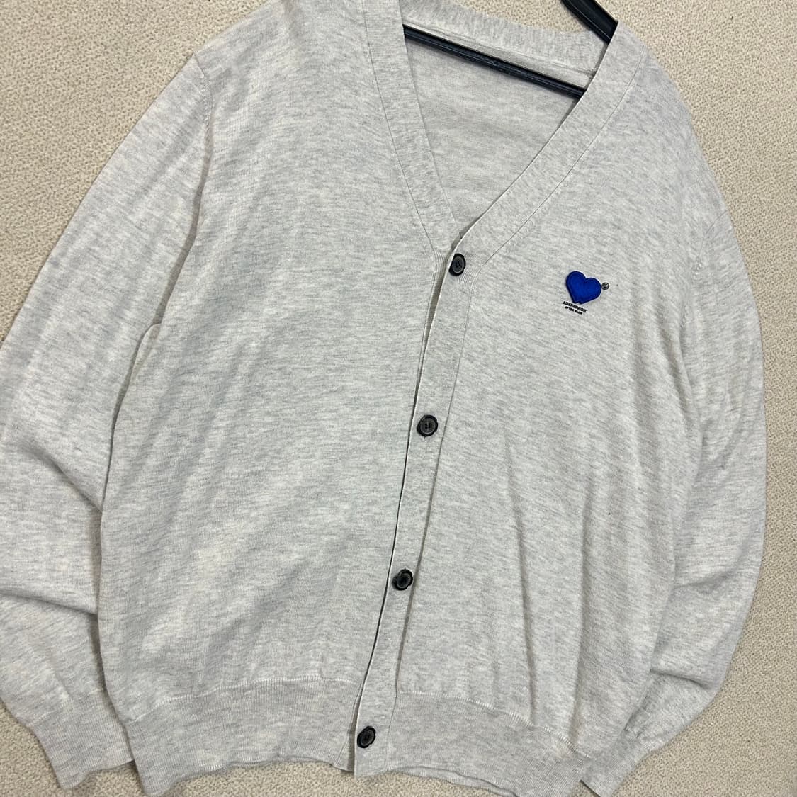 (A2) 아더에러 22SS 트윈하트 로고 가디건 오트밀 상품이미지3