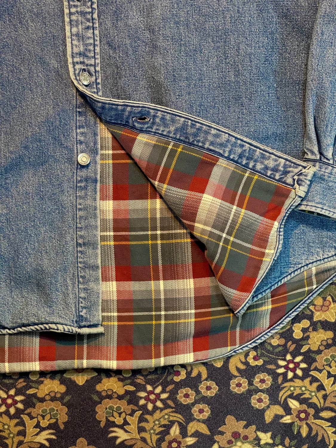 90s 폴로 데님 플란넬 오버셔츠 자켓 상품이미지4