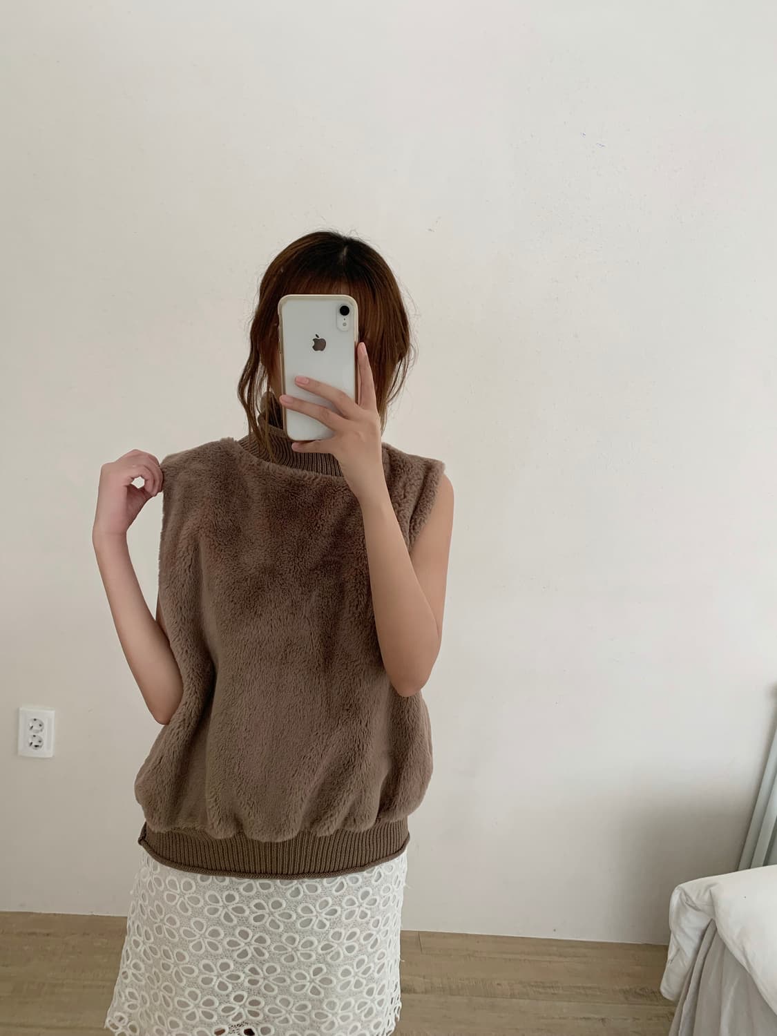 라떼갸루 코코아 퍼 조끼 퍼베스트 상품이미지3