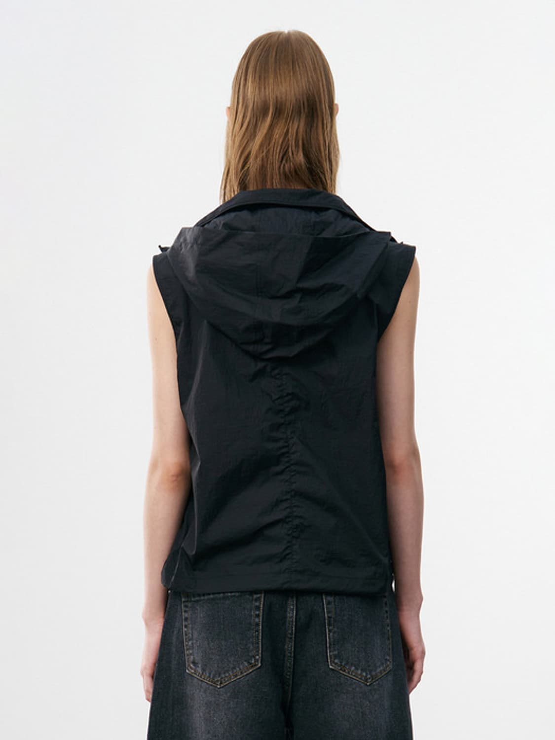 스튜디오테이블 SHEER NYLON VEST, BLACK 상품이미지2