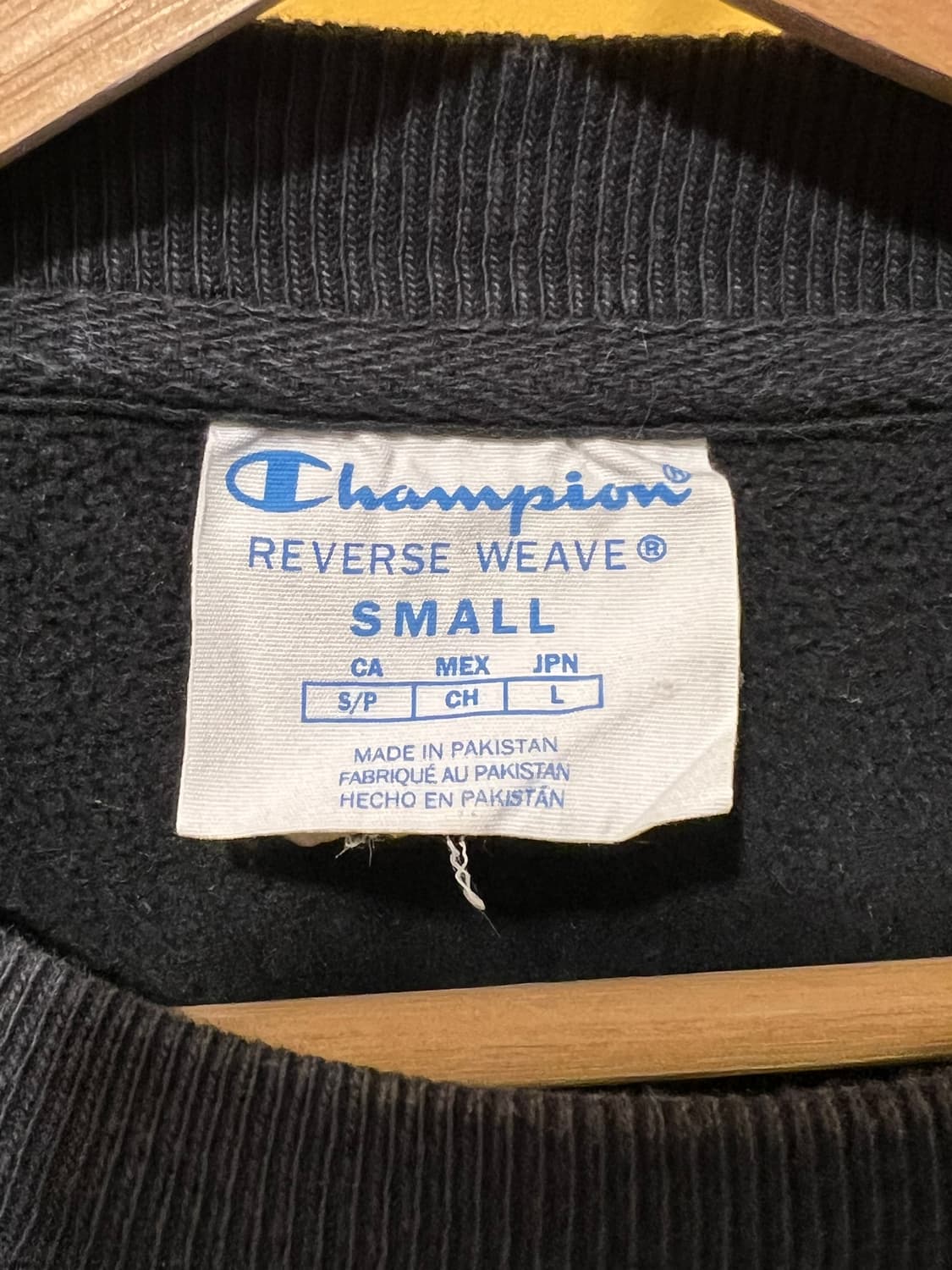 [S] 챔피온 헤비웨이트 리버스위브 맨투맨 블랙 스웻셔츠 상품이미지7