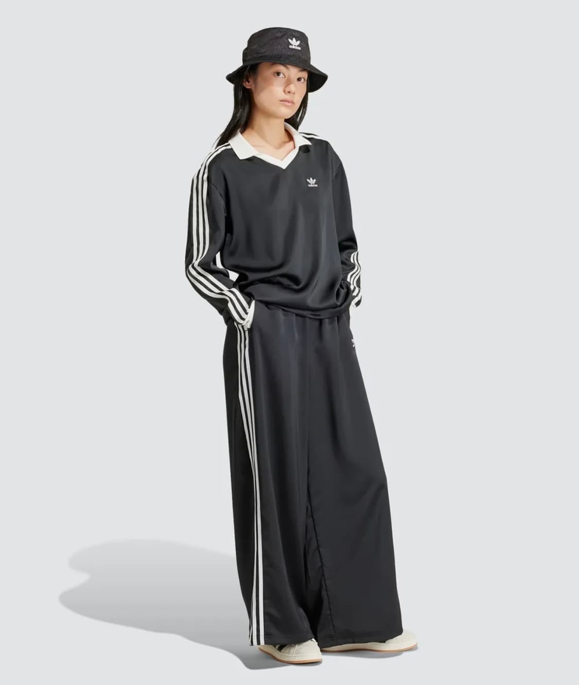 (택달린새상품)아디다스 3S 새틴 긴팔 티 블랙 IR6099 상품이미지3