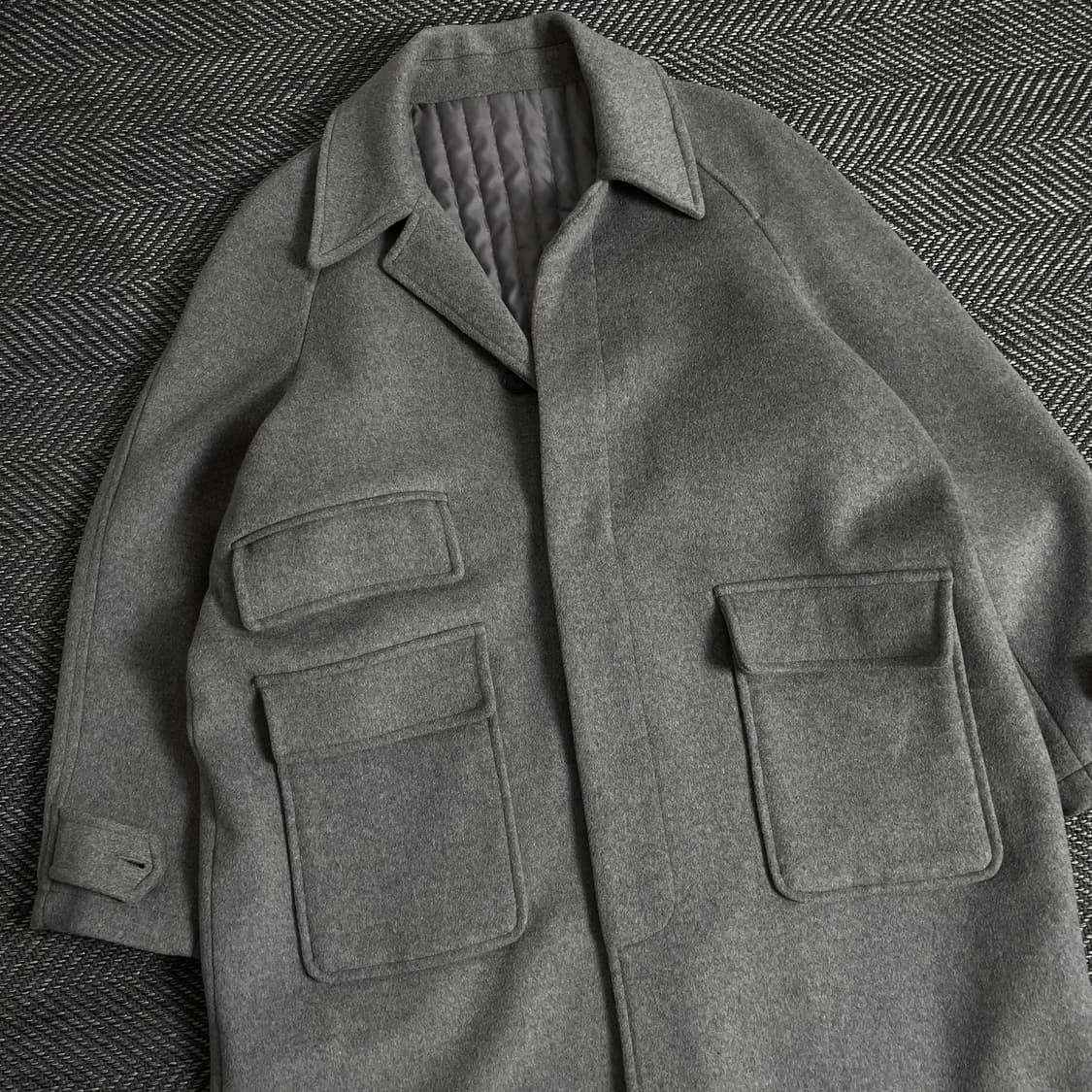 라퍼지스토어 오버핏 미니멀 울 롱코트y 2899 상품이미지2