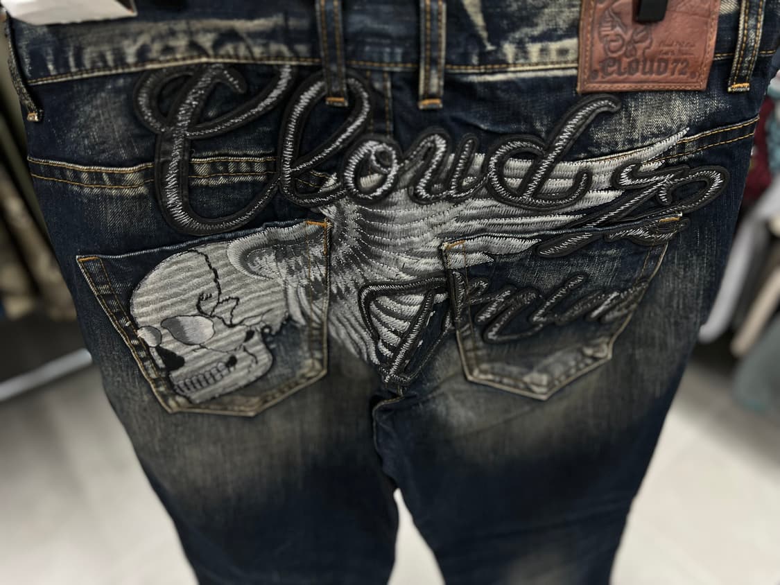 스컬윙 자수 데님 36 상품이미지3