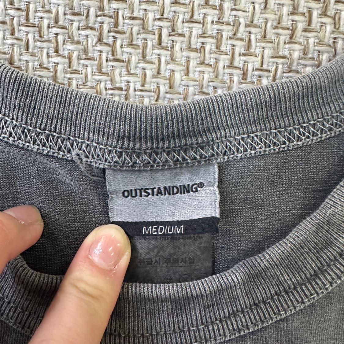 M 아웃스탠딩 피그먼트 반팔티 0413D 상품이미지2