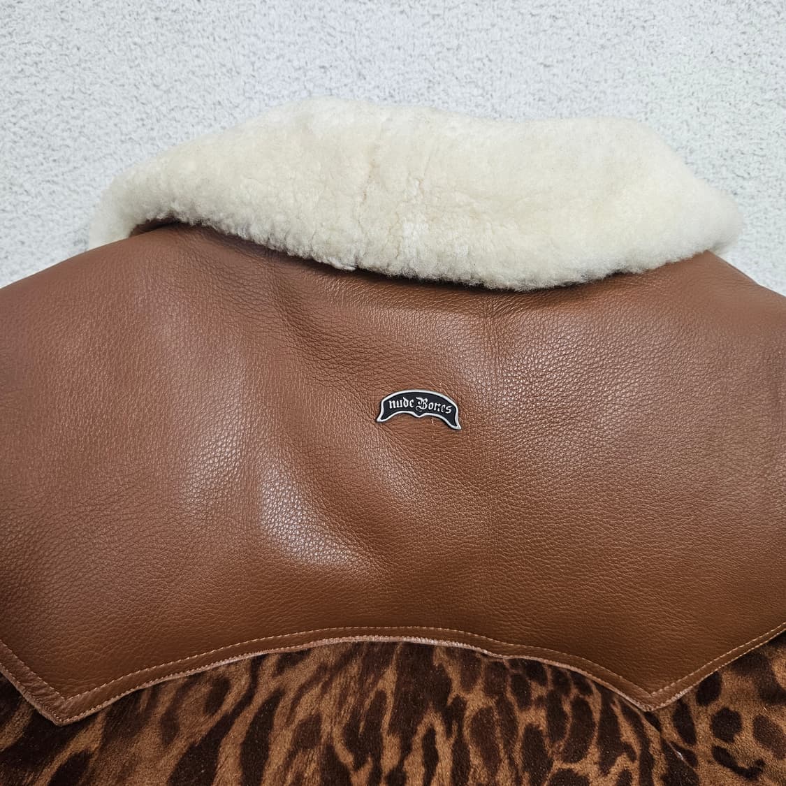 누드본즈 레오파드 패딩 베스트 M 상품이미지4