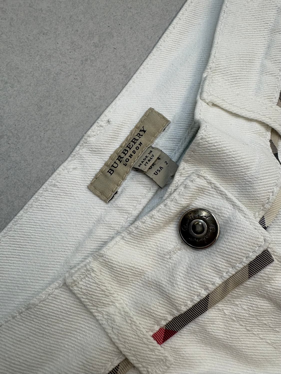 버버리 브릿 화이트 데님팬츠 상품이미지4