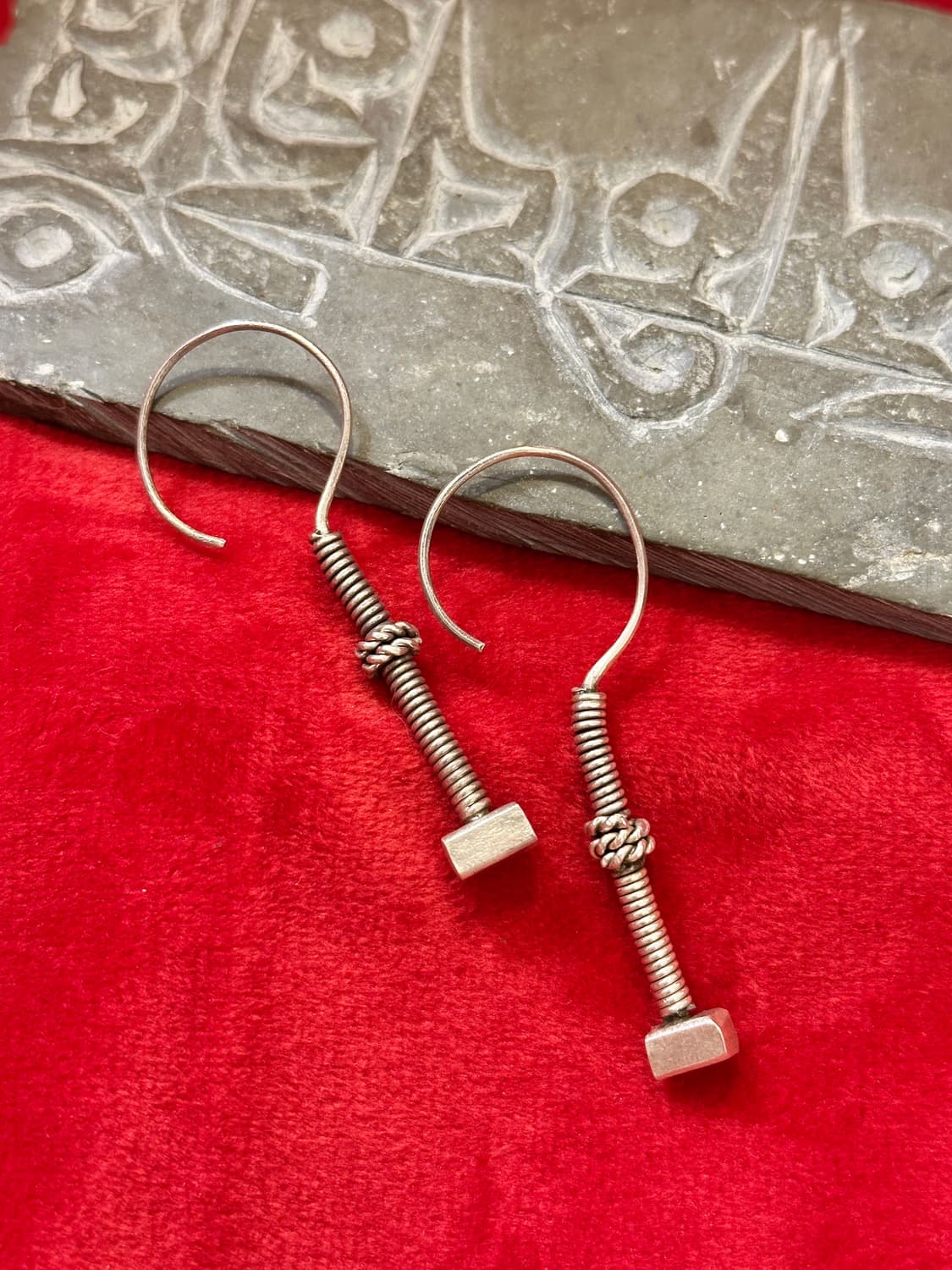 Industrial Karen Silver Earrings 상품이미지2