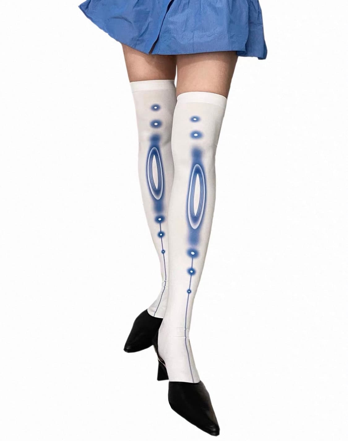 빈티지 디자인 스타킹 레그워머 y2k 고프코어 사이버코어 오호스 상품이미지1