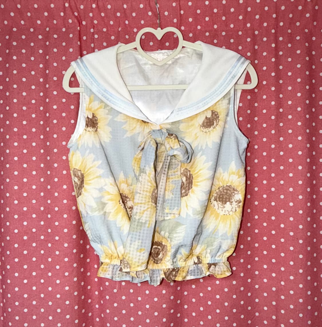 [LIZ LISA] 리즈리사 해바라기 세일러 민소매 블라우스 상품이미지1