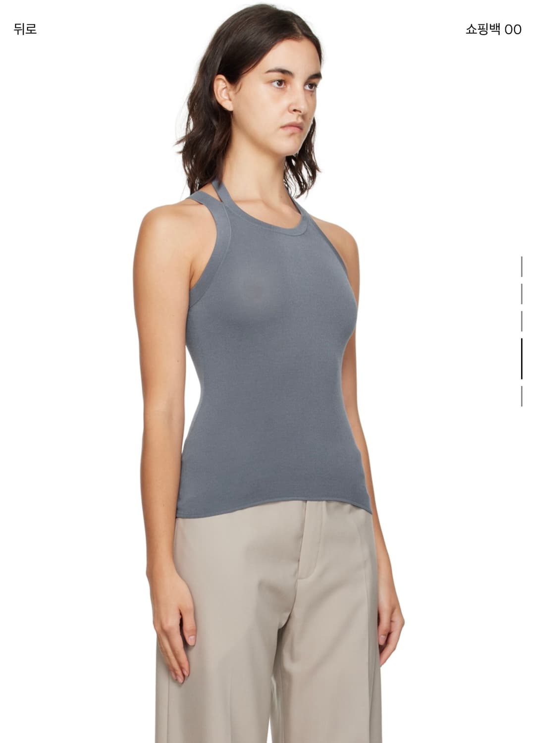Dion lee 절개 포인트 홀터넥 슬리브리스 상품이미지4
