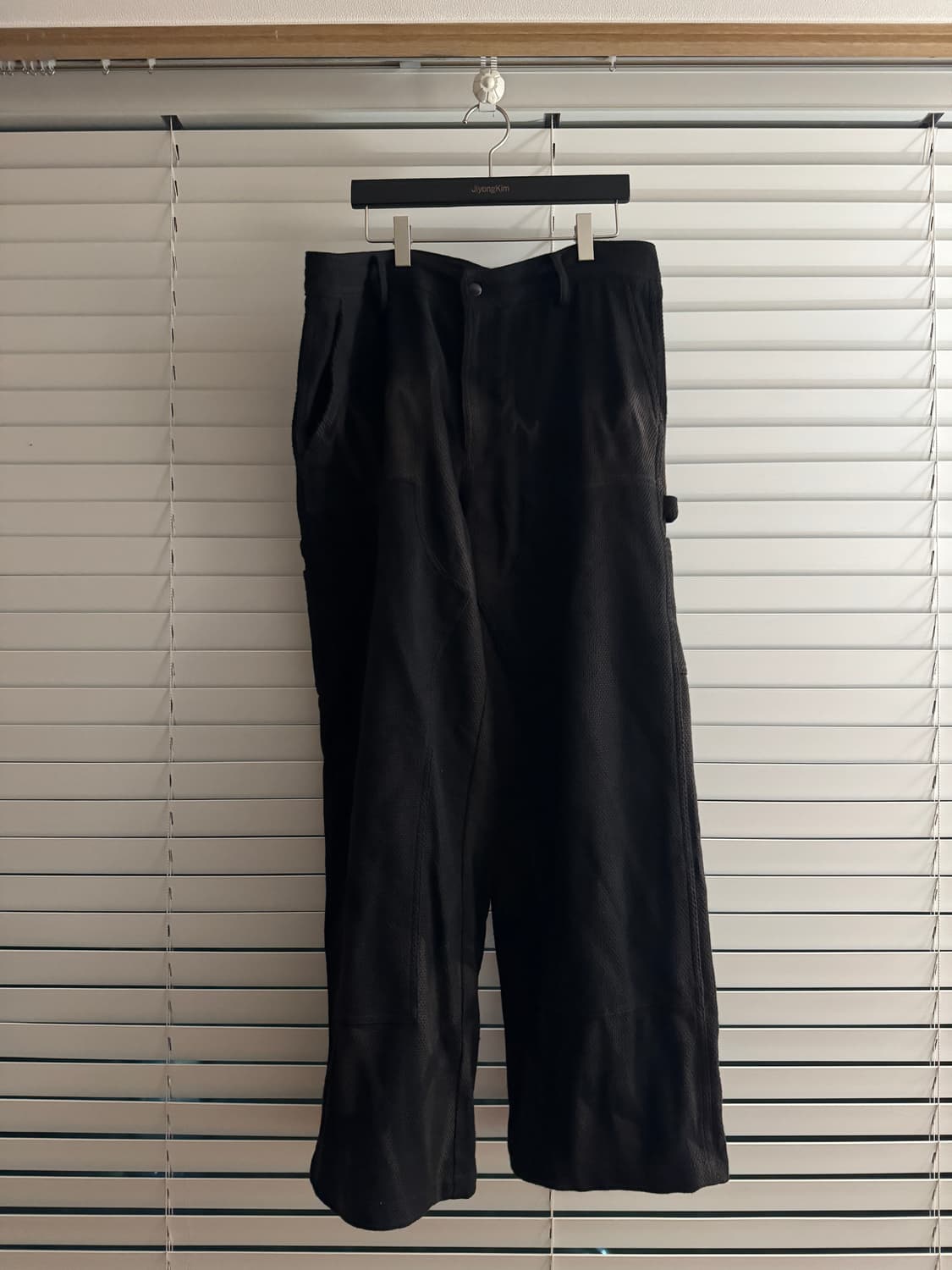 25SS 더블니 팬츠 블랙 상품이미지1