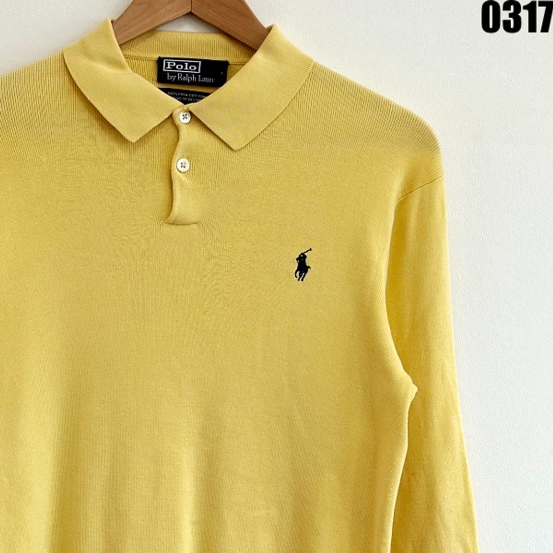 폴로 랄프로렌 코튼 니트 카라 긴팔 M 0317 상품이미지2