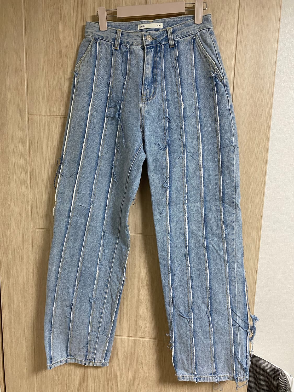 마뗑킴 커팅 루드 데님팬츠 S 상품이미지1