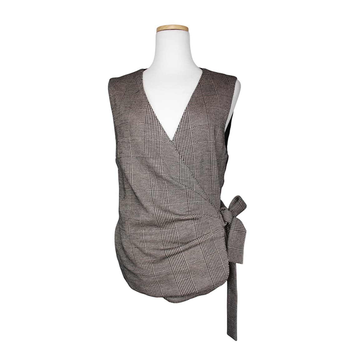 막스마라 하운드투스 체크 벨티드 베스트 66 상품이미지1