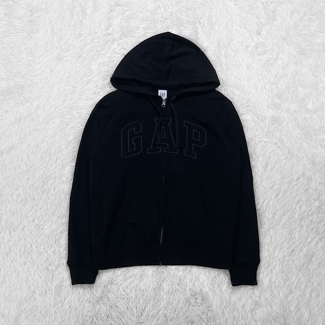 갭 Gap 스펠 로고 후드집업 블랙 상품이미지2