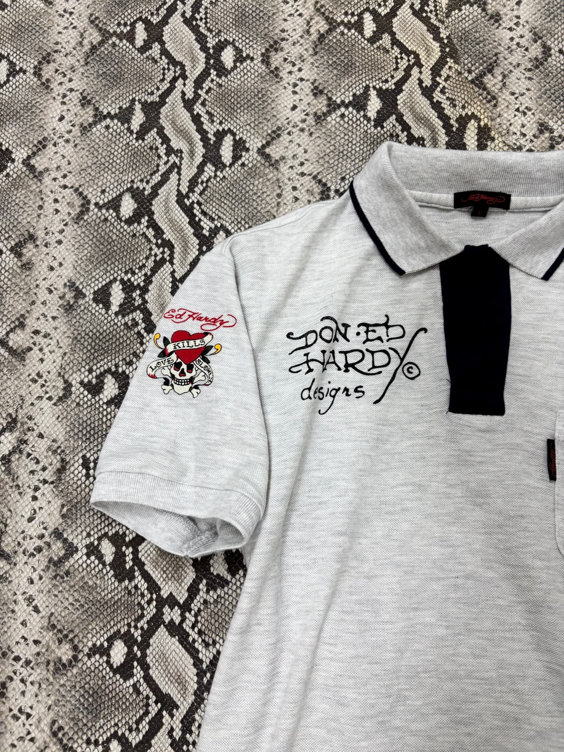“Ed Hardy” Grey Print Tee 상품이미지2