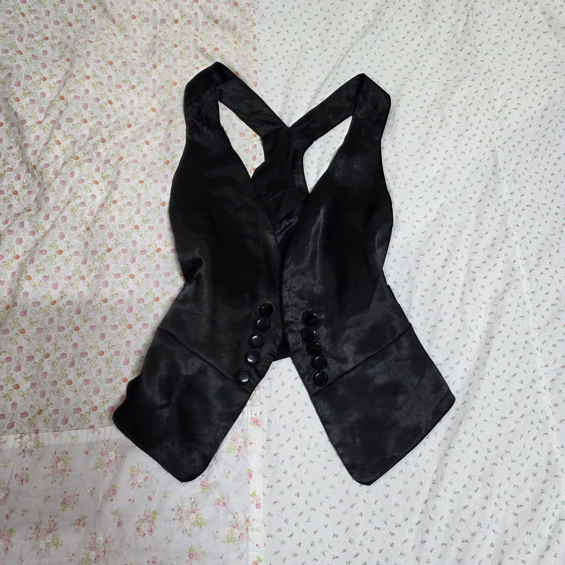 공겜여주 나폴레옹 버튼 새틴 베스트 상품이미지1