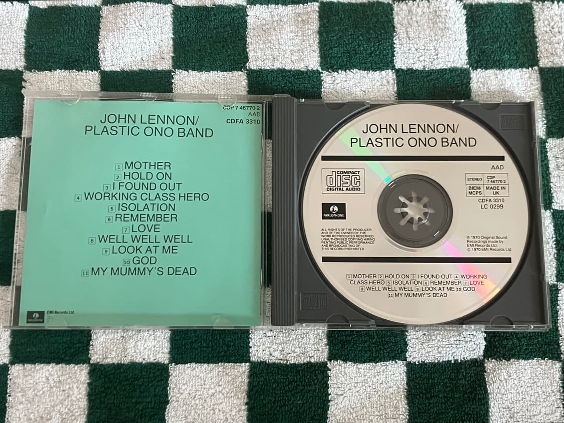 비틀즈 존레논 70s 플라스틱 오노 밴드 UK CD 팝 시디 상품이미지2