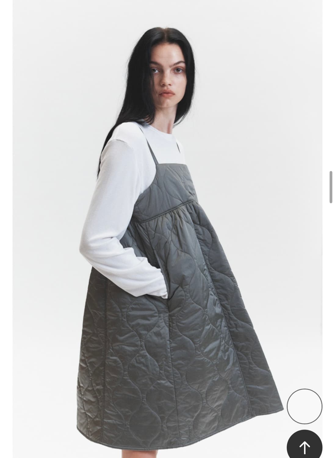쓰리투에이티 퀼티드 미니 드레스 quilted mini dress 그레이 상품이미지6