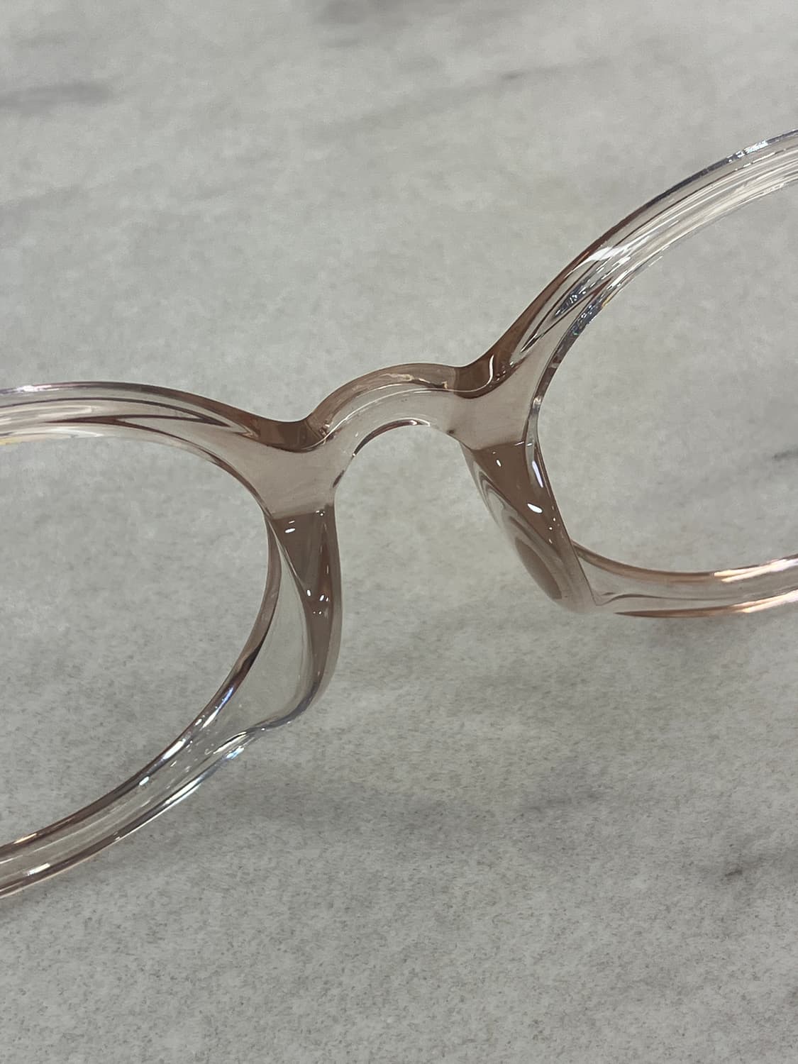 오앤씨 ONC 틴트 브라운 클리어 라운드 뿔테 안경 상품이미지4