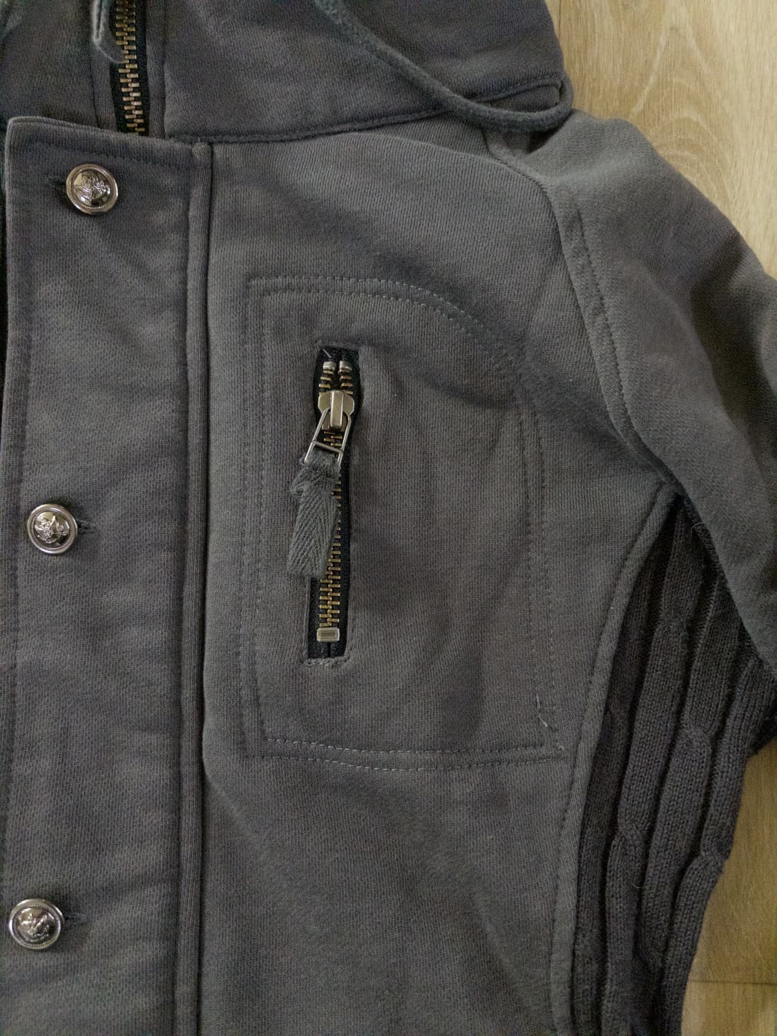 니트배색 나그랑 후드집업 상품이미지8