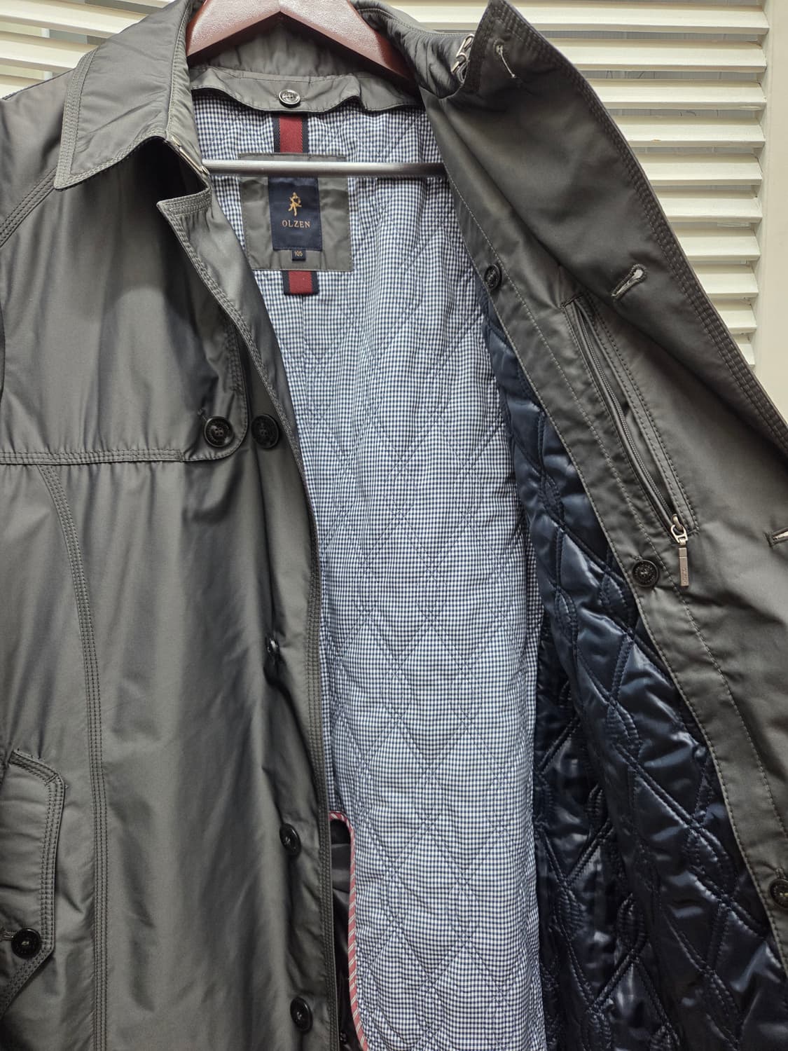 올젠 라이너 탈부착 싱글 트렌치 코트 상품이미지6