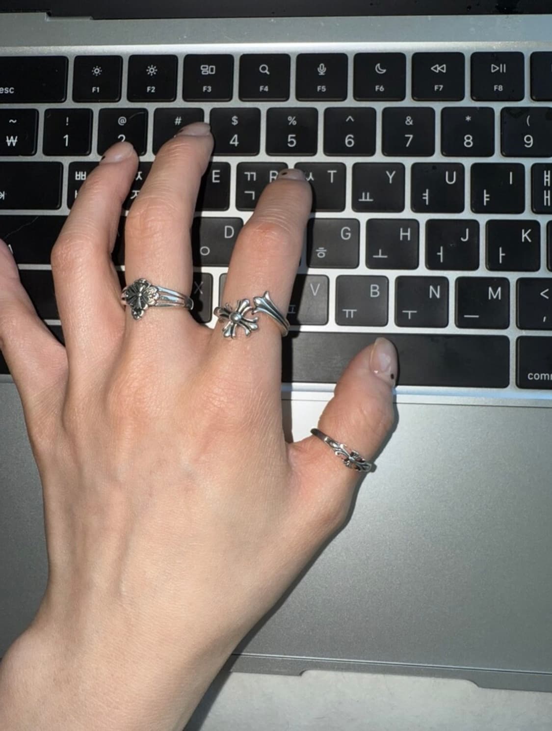 <남녀공용>실버925 오픈링 실버링 은반지 빈티지링 크로스링 상품이미지2