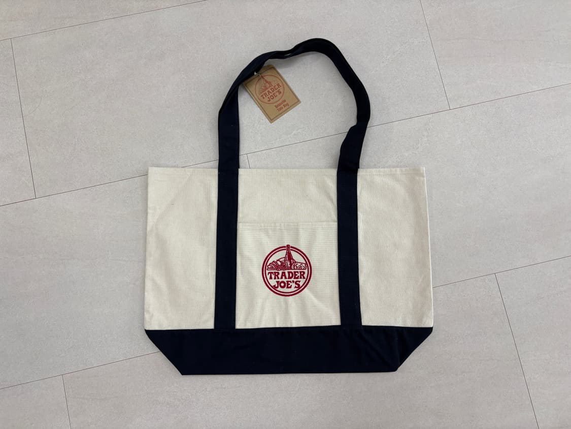 트레이더 조 캔버스 토트백 네이비 상품이미지1