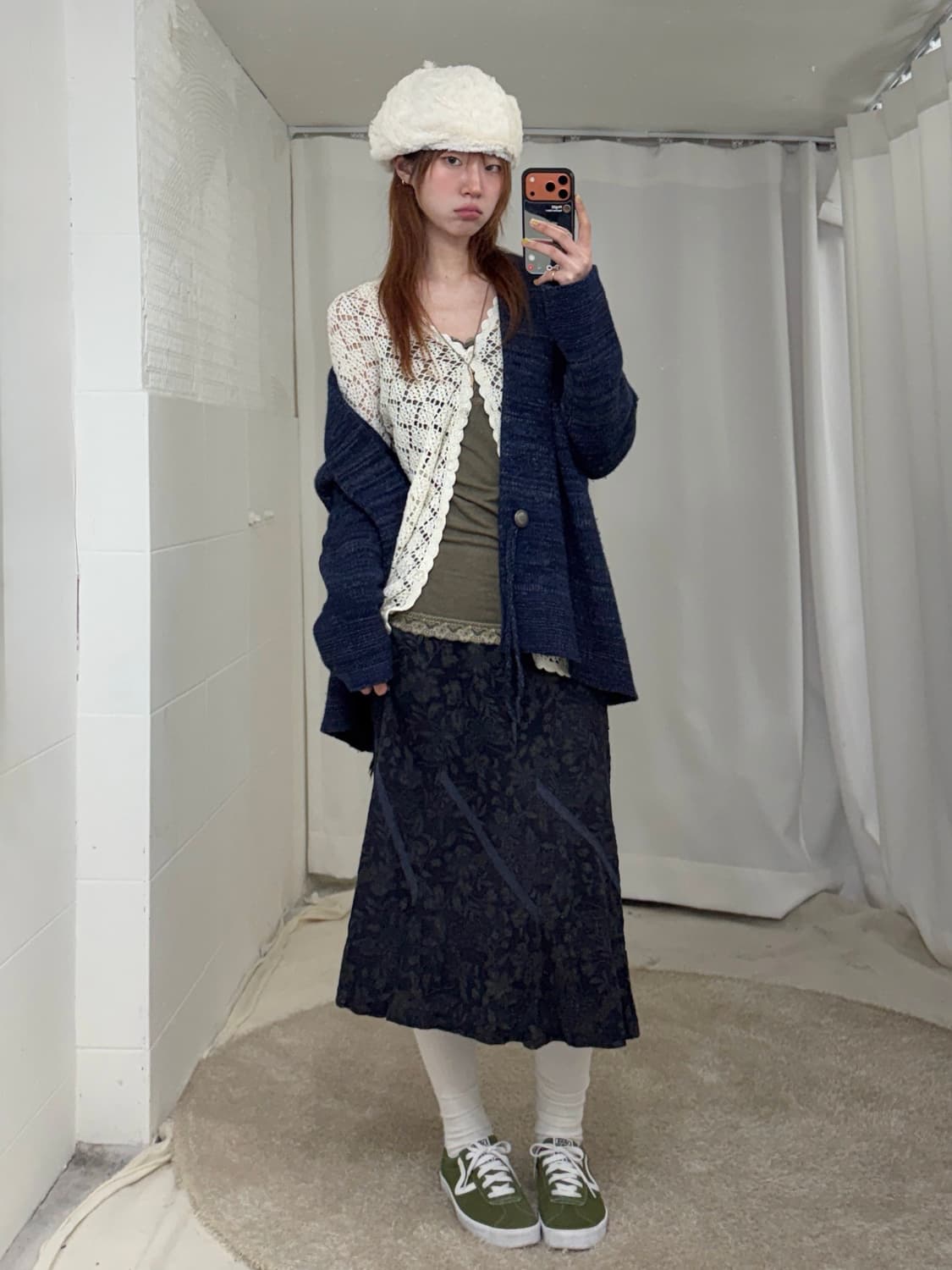 니코앤드 네이비 니트 가디건 데일리 그런지 코디 세트 상품이미지2