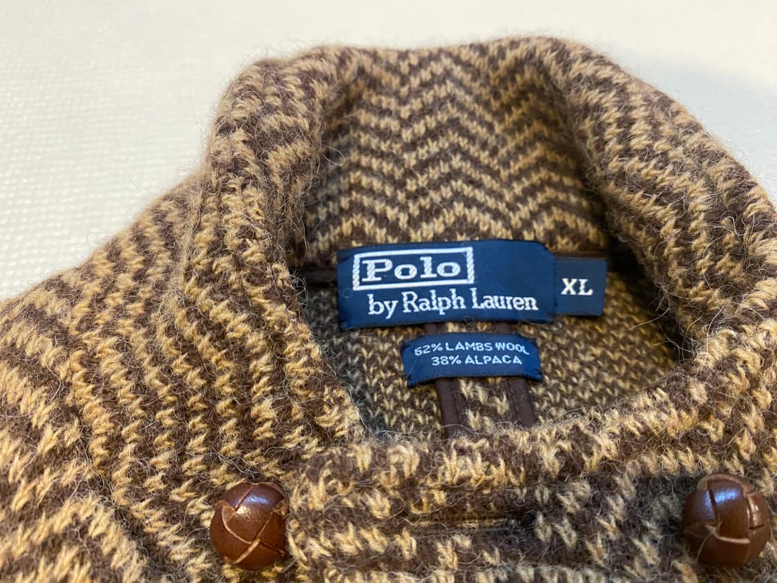폴로 랄프로렌 울+알파카 헤링본 니트 블레이져 자켓 XL 상품이미지2
