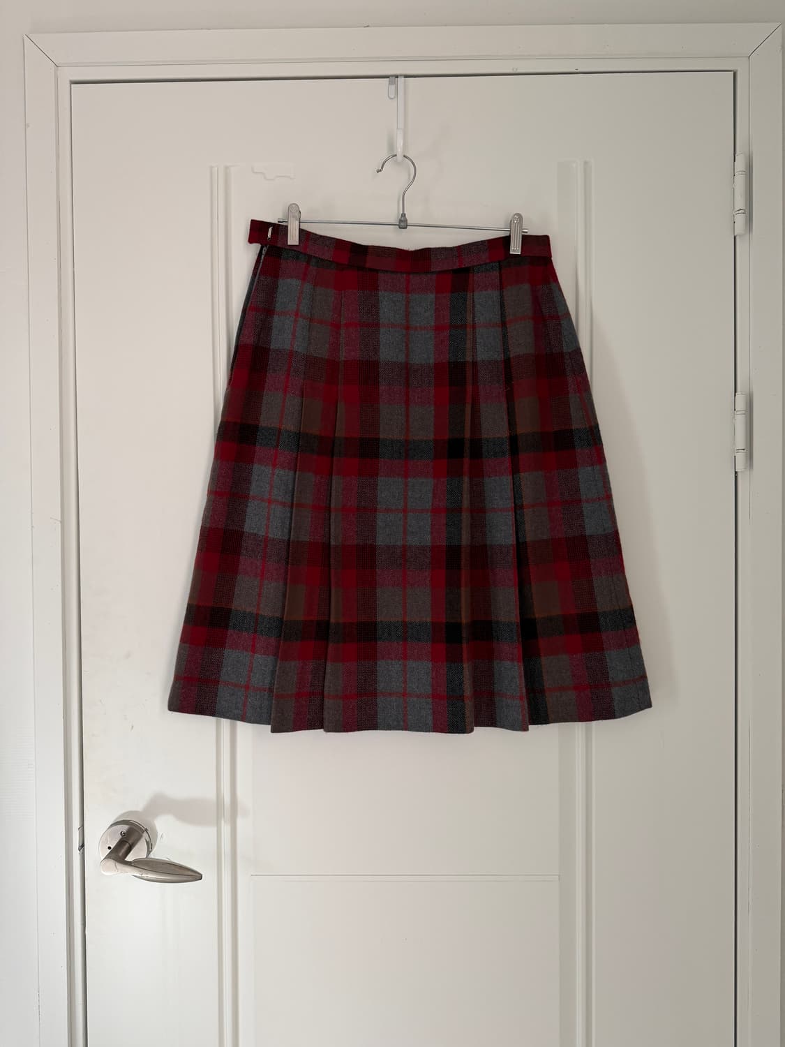 일본빈티지 울 체크 플리츠 스커트 상품이미지9