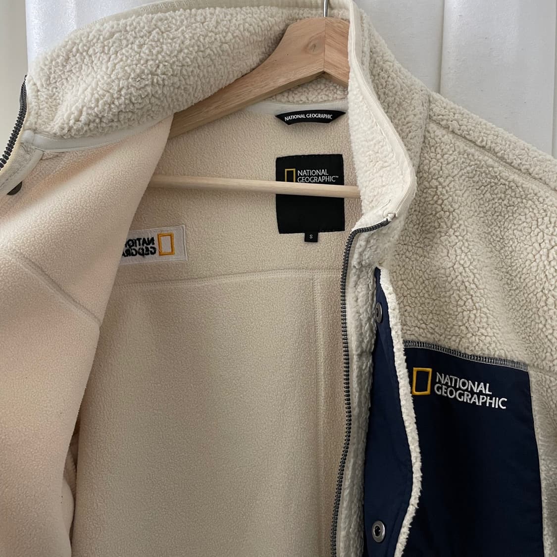 내셔널지오그래피 아이보리 롱 후리스 자켓 상품이미지6
