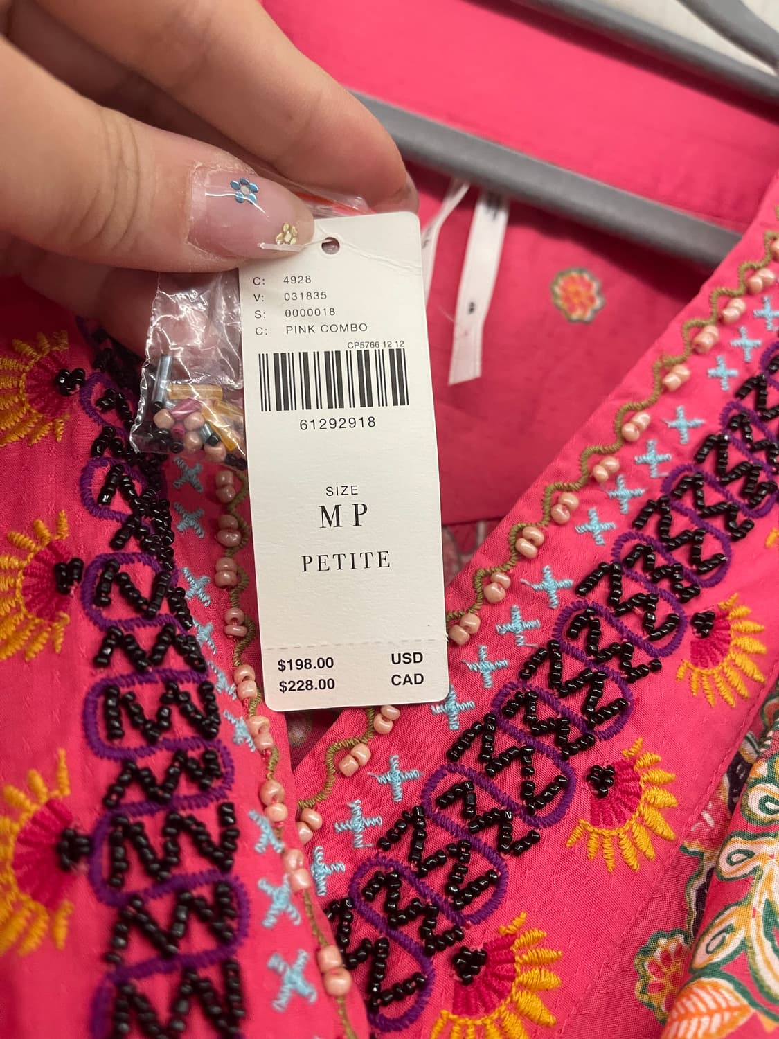 미국구매 새상품] Anthropologie 랩 원피스 핑크 플라워 상품이미지3