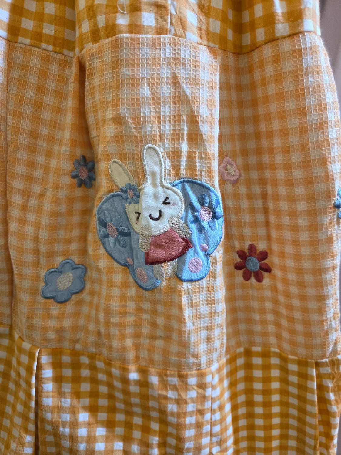 [MADE] 오렌지체크 캉캉 롱 패치스커트🤍 상품이미지4