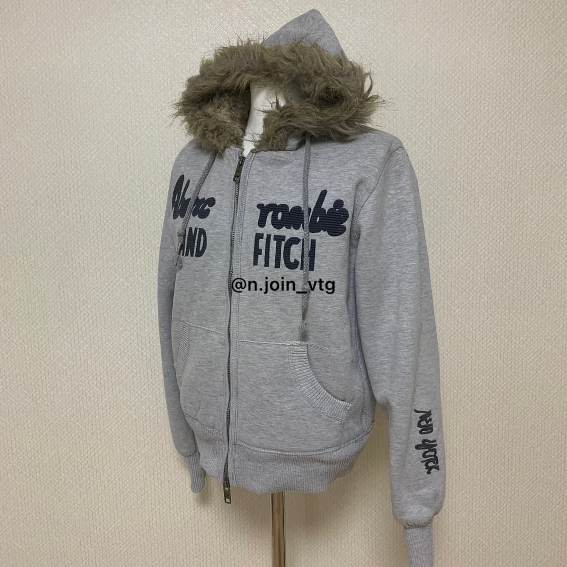 아베크롬비 그레이 울프죠 후드집업 상품이미지2